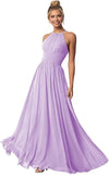 Women's Halter Bridesmaid Dresses Long Chiffon Formal Dresses Evening Party Dress 2026