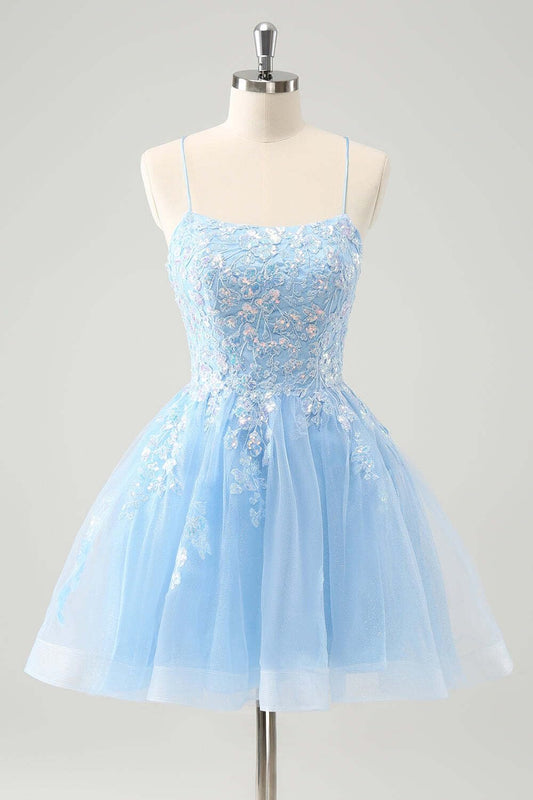 Tulle Homecoming Dresses Teens Lace Beaded Party Dress Juniors Short Prom Dresses