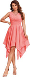 Women's Short Bridesmaid Dresses 2025 V Neck Ruched Chiffon Formal Cocktail Party Dress