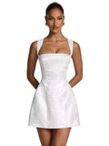 Kingbridal Jacquard Satin Homecoming Dresses for Teens 2026 A-Line Short Prom Cocktail Dress