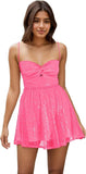 Spaghetti Straps Sequin Homecoming Dresses for Teens 2027 Short Sequin Dresses Mini Formal Cocktail Gown