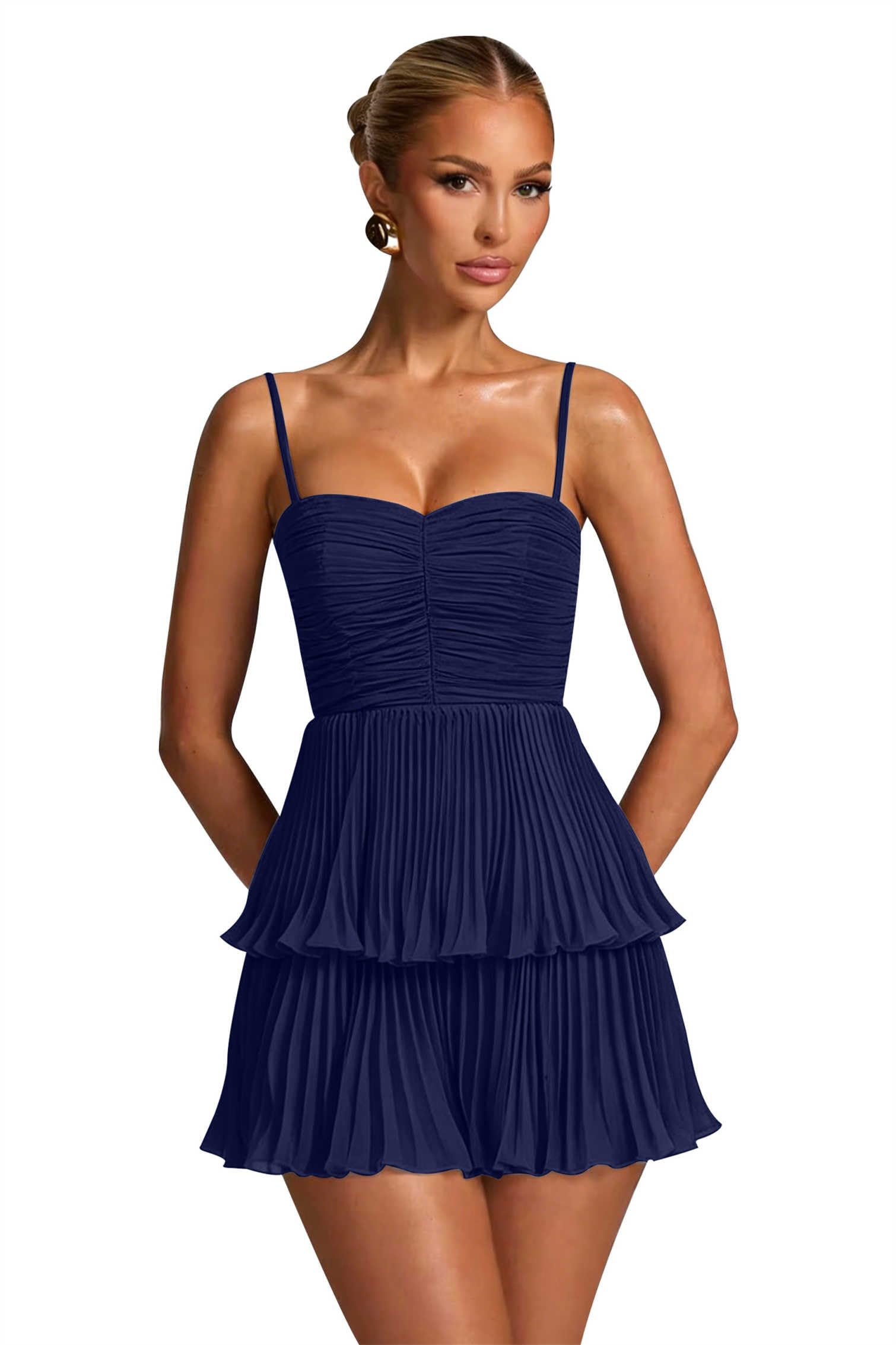 Chiffon Homecoming Dresses for Teens 2026 Spaghetti Straps Short Mini Dress A Line Formal Cocktail Party Prom Dress