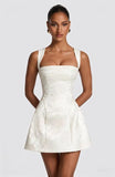 Kingbridal Jacquard Satin Homecoming Dresses for Teens 2026 A-Line Short Prom Cocktail Dress