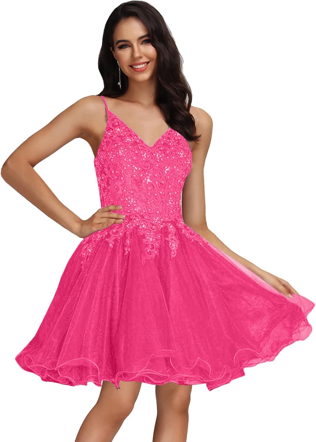 Tulle Homecoming Dresses Teens Lace Beaded Party Dress Juniors Short Prom Dresses