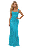 Lace Sequin Spaghetti Straps Prom Dress Long Ball Gown 2026 Mermaid Front Tie Backless Formal Evening Gowns