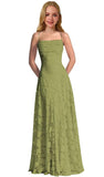 Lace Floral Junior Bridesmaid Dresses Long Spaghetti Strap Prom Dress for Teens Formal Gown Flower Girls Dress