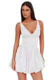 V Neck Satin Homecoming Dresses for Teens 2027 Short Prom Dress A-Line Backless Cocktail Party Gowns with Pockets