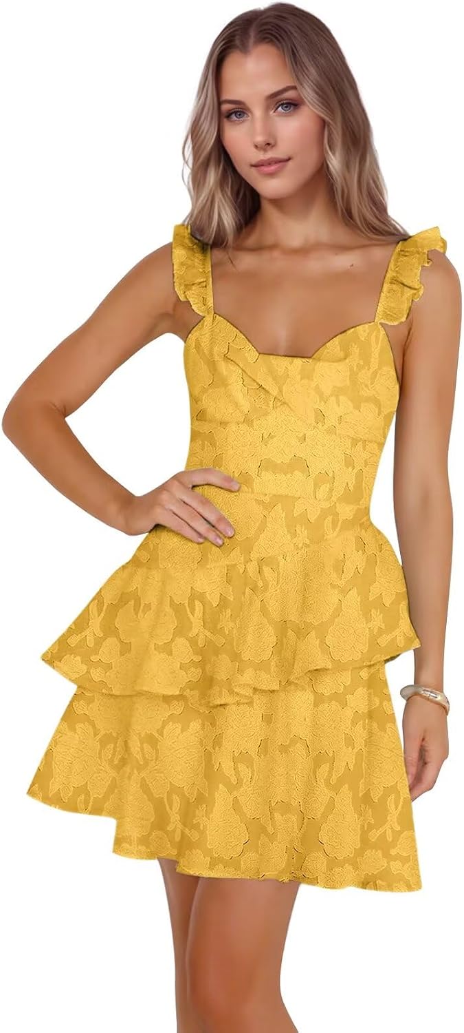 Jacquard Ruffles Homecoming Dresses for Teens Tight Short Prom Gowns Mini Formal Cocktail Party Dress