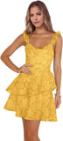 Jacquard Ruffles Homecoming Dresses for Teens Tight Short Prom Gowns Mini Formal HOCO Cocktail Party Dress