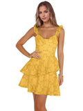 Jacquard Ruffles Homecoming Dresses for Teens Tight Short Prom Gowns Mini Formal Cocktail Party Dress