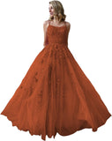 Ballkleider, langes Ballkleid für Damen, Spaghettiträger, Tüll, A-Linie, sexy, rückenfrei, formelle Partykleider mit Taschen 