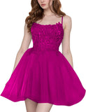 Tulle Homecoming Dresses Short Wedding Dresses 2026 Spaghetti Strap Prom Dress A Line Lace Applique Formal Party Gown