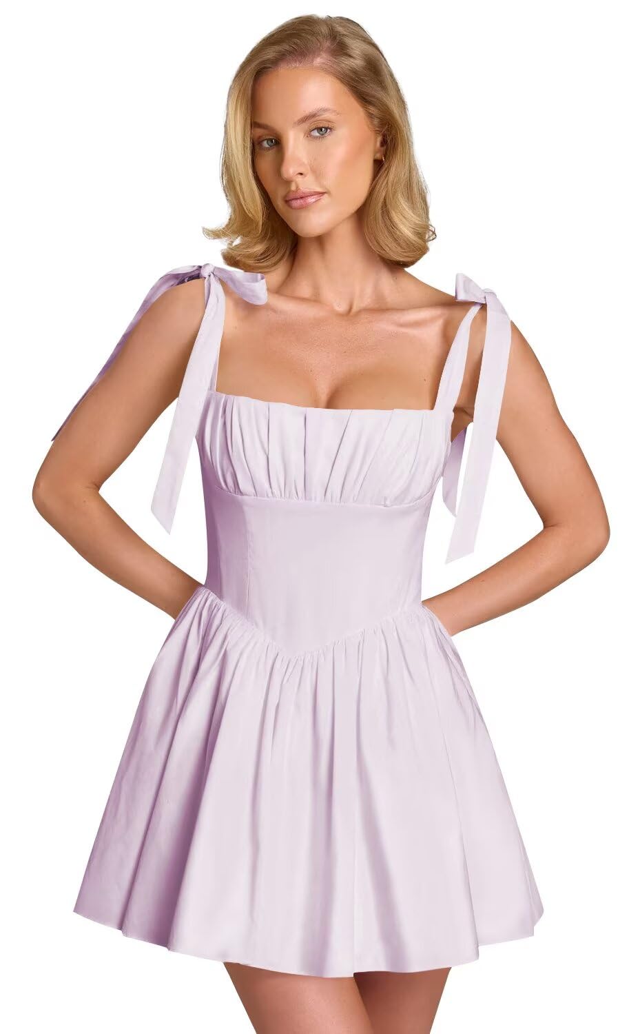 Spaghetti Straps Homecoming Dresses for Teens Satin A-line Short Prom Dress Pleated Cocktail Gowns with Pockets