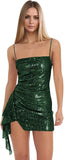 Spaghetti Straps Sequin Homecoming Dresses for Teens 2027 Sparkly Tight Short Prom Cocktail Party Gowns