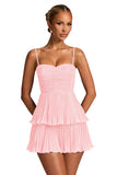 Chiffon Homecoming Dresses for Teens 2026 Spaghetti Straps Short Mini Dress A Line Formal Cocktail Party Prom Dress