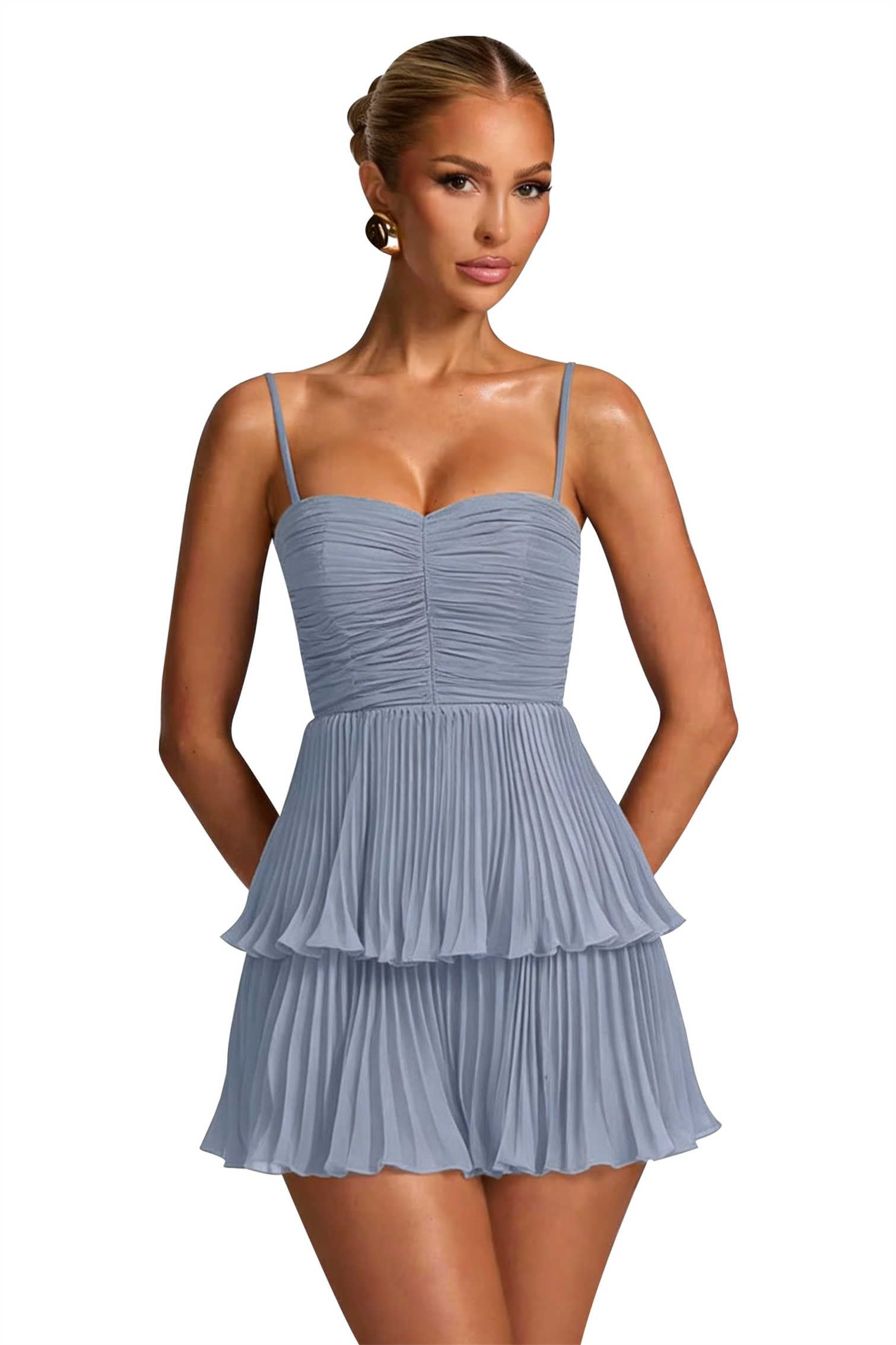 Chiffon Homecoming Dresses for Teens 2026 Spaghetti Straps Short Mini Dress A Line Formal Cocktail Party Prom Dress