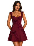 Floral Homecoming Dresses for Teens Short Princess A Line Mini Prom Cocktail Party Gowns