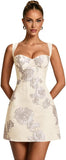 Floral Tulle Homecoming Dresses 2026 Corset A Line Mini Graduation Dress Short Cocktail Party Gown