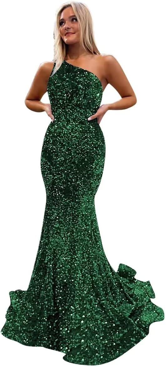 Women's Strapless Sequin Prom Dresses with Train Criss-Cross Mermaid Long Formal Evening Gowns