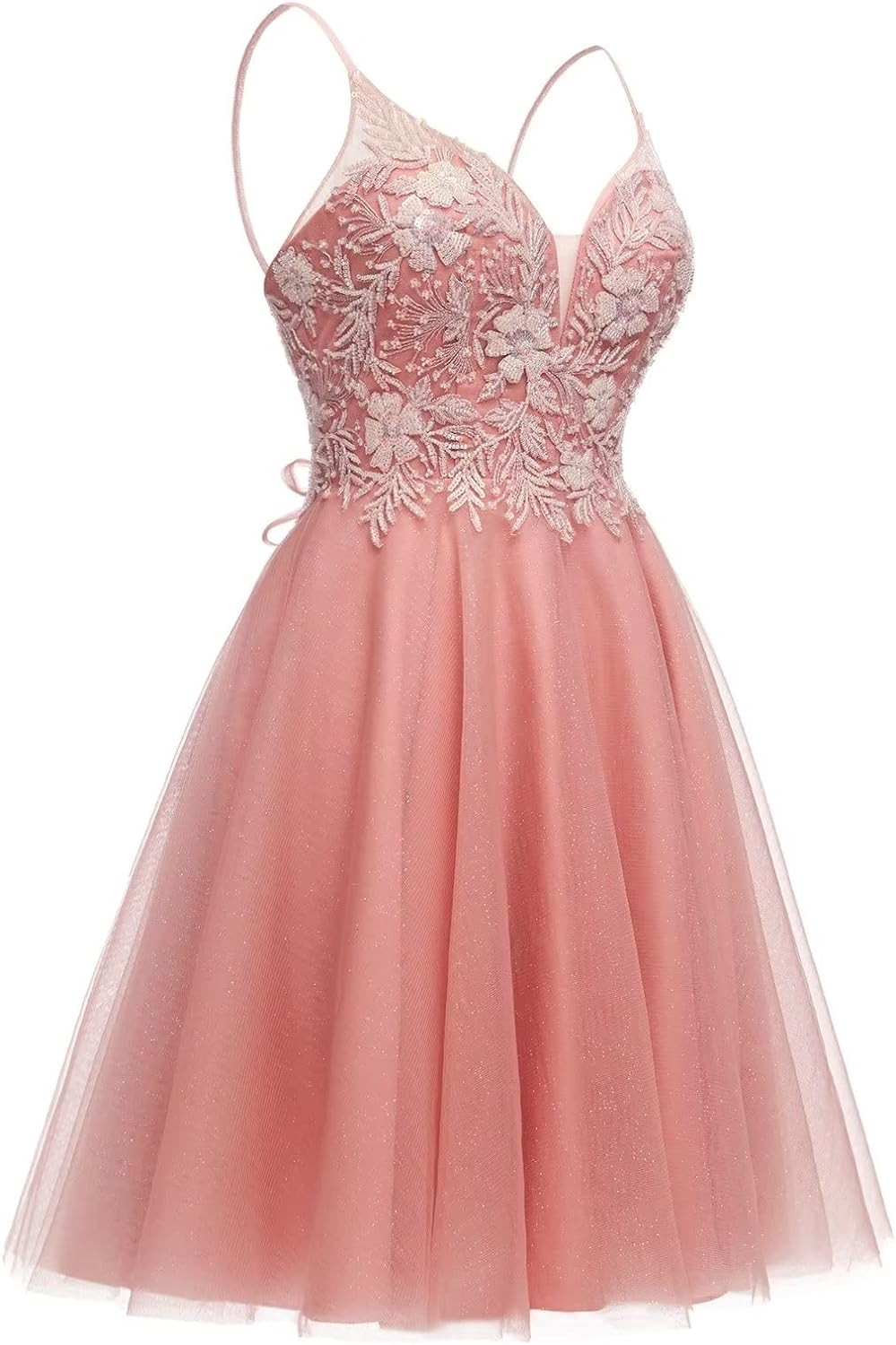 Sparkly Tulle Homecoming Dresses Short Lace Prom Dresses for Teens Mini Cocktail Dress