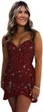 Sequin Homecoming Dresses 2027 Strapless Corset Ruffle Mermaid Short Prom Cocktail Dress
