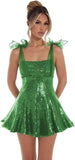 Sparkly Sequin Homecoming Dresses for Teens 2027 Spaghetti Strap Short Prom Dress with Bow Glitter Tulle Cocktail Party Gown