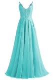 Lace Bridesmaid Dresses for Wedding with Slit Spaghetti Straps Chiffon Aline Formal Evening Party Gowns