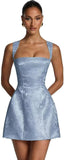 Kingbridal Jacquard Satin Homecoming Dresses for Teens 2026 A-Line Short Prom Cocktail Dress