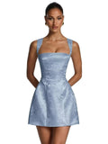 Kingbridal Jacquard Satin Homecoming Dresses for Teens 2026 A-Line Short Prom Cocktail Dress