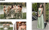 Lange Brautjungfernkleider für Frauen, formelle Satin-Spaghettiträger, Abschlussball- und Abendkleider 