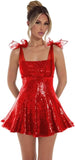 Spaghetti Straps Sequin Homecoming Dresses for Teens Short Prom Dress Sparkly A-Line Cocktail Party Gowns