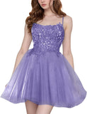 Tulle Homecoming Dresses Short Wedding Dresses 2026 Spaghetti Strap Prom Dress A Line Lace Applique Formal Party Gown