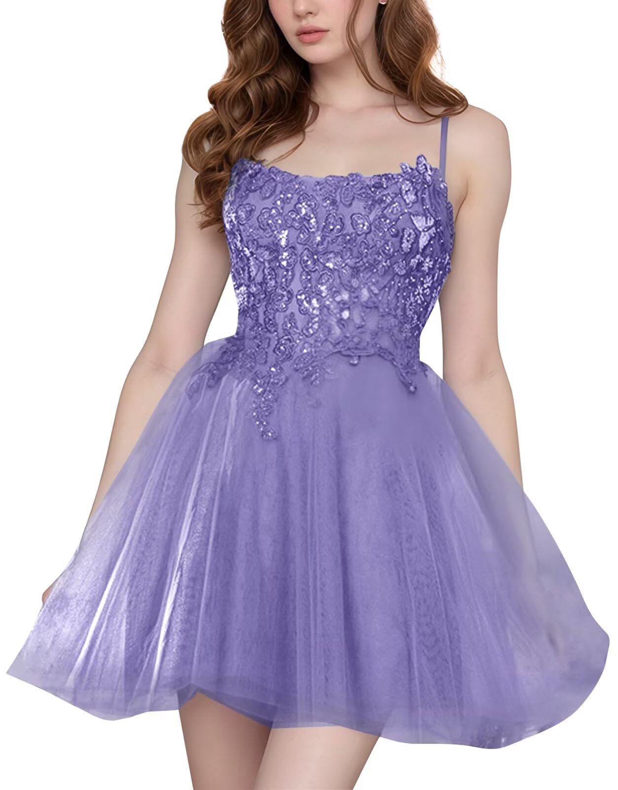 Tulle Homecoming Dresses Short Wedding Dresses 2026 Spaghetti Strap Prom Dress A Line Lace Applique Formal Party Gown
