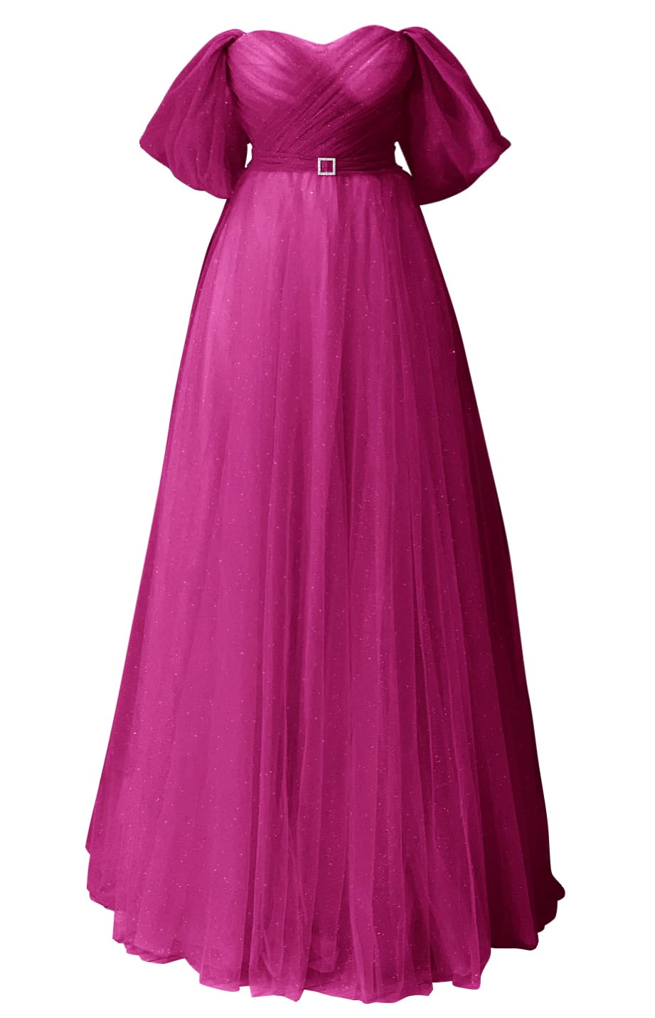 Glitter Tulle Prom Dresses Off The Shoulder Sweetheart Puffy Long Evening Gowns for Women 2027