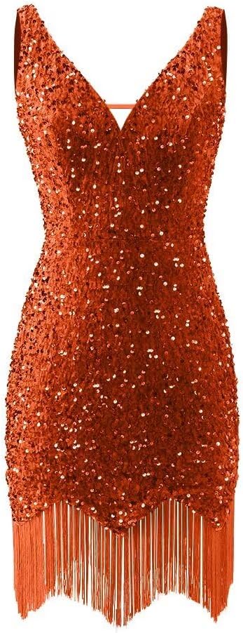 Kingbridal Gowns V Neck Sequin Homecoming Dresses for Teens 2027 Sparkly Tight Short Prom Cocktail Party Gowns with Tassels