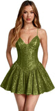 Kingbridal Spaghetti Straps Sequin Homecoming Dresses for Teens 2026 Short Prom Cocktail Dress