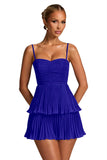 Chiffon Homecoming Dresses for Teens 2026 Spaghetti Straps Short Mini Dress A Line Formal Cocktail Party Prom Dress