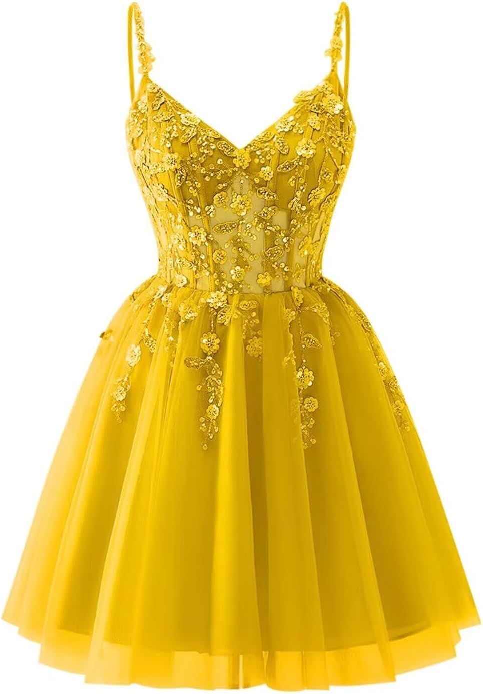 Lace Applique Tulle Homecoming Dresses for Teens Sparkly 3D Flower Short Prom Dress Sequin Quinceanera DAMA Dress