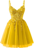 Lace Applique Tulle Homecoming Dresses for Teens Sparkly 3D Flower Short Prom Dress Sequin Quinceanera DAMA Dress