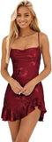 Floral Homecoming Dresses for Teens 2026 Spaghetti Straps Ruffle Pleated Short Cocktail Evening Dress