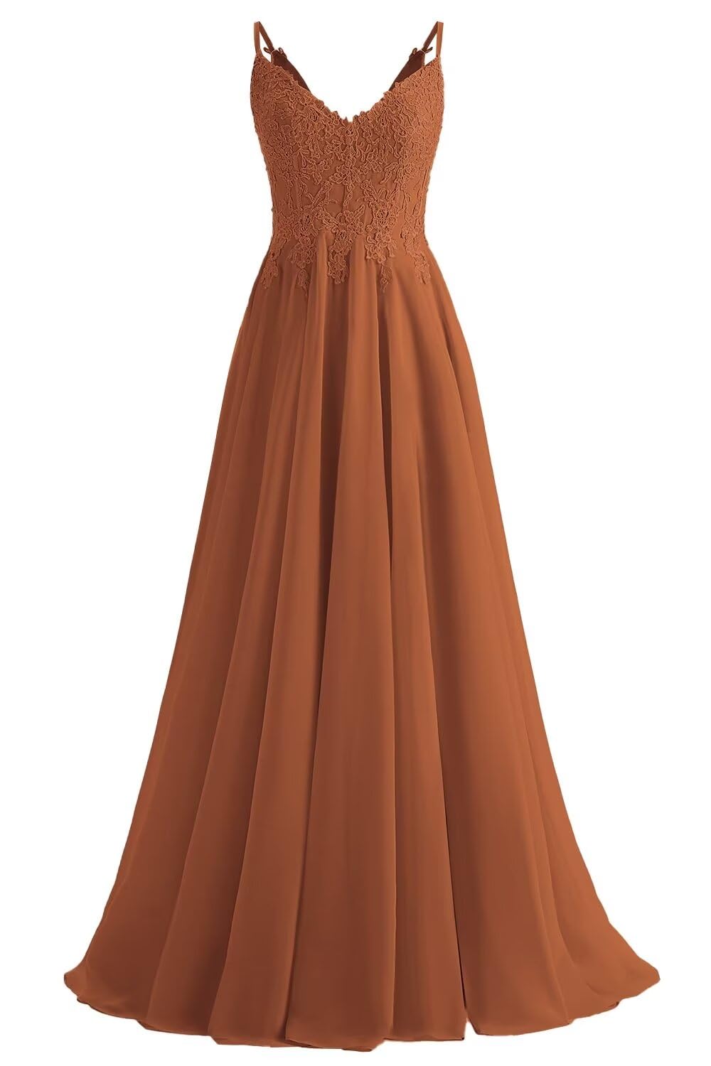 Lace Bridesmaid Dresses for Wedding with Slit Spaghetti Straps Chiffon Aline Formal Evening Party Gowns