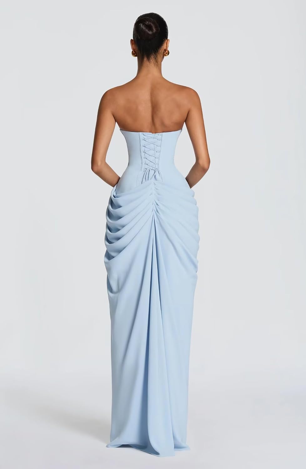 Kingbridal Strapless Chiffon Bridesmaid Dresses for Women Long Mermaid Prom Dress