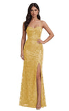 Mermaid Sequin Lace Prom Dresses Long for Women 2026 Spaghetti Straps Corset Formal Evening Party Gown with Slit