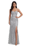 Mermaid Sequin Lace Prom Dresses Long for Women 2026 Spaghetti Straps Corset Formal Evening Party Gown with Slit