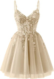 Lace Applique Tulle Homecoming Dresses for Teens Sparkly 3D Flower Short Prom Dress Sequin Quinceanera DAMA Dress