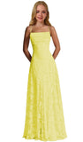 Lace Floral Junior Bridesmaid Dresses Long Spaghetti Strap Prom Dress for Teens Formal Gown Flower Girls Dress