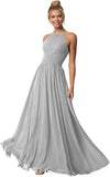 Women's Halter Bridesmaid Dresses Long Chiffon Formal Dresses Evening Party Dress 2026
