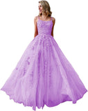 Ballkleider, langes Ballkleid für Damen, Spaghettiträger, Tüll, A-Linie, sexy, rückenfrei, formelle Partykleider mit Taschen 