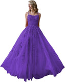 Ballkleider, langes Ballkleid für Damen, Spaghettiträger, Tüll, A-Linie, sexy, rückenfrei, formelle Partykleider mit Taschen 