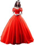 Tulle Ball Gown Cinderella's Off Shoulder Quinceanera Dress Wedding Dresses Evening Formal Gown